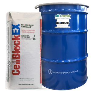 CellSafe Drum with CellBlockEX fire suppression aggregate